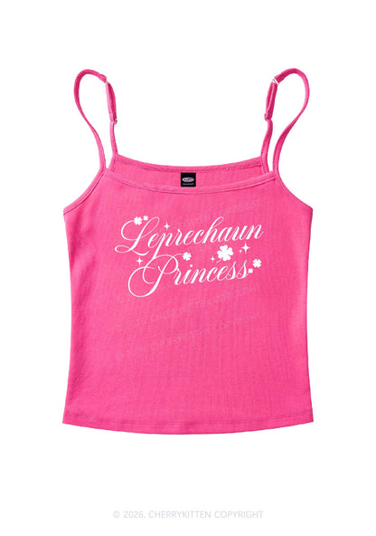 Leprechaun Princess St Patricks Y2K Spaghetti Strap Cami Cherrykitten