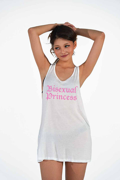 Bisexual Princess Pride Y2K Sheer Boyfriend Tank Cherrykitten