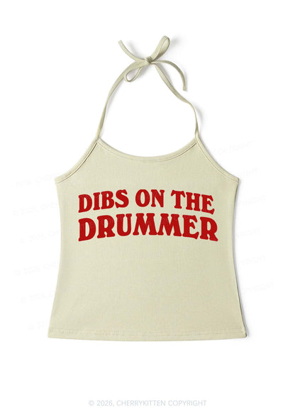 Dibs On The Drummer Y2K Halter Neck Cami Cherrykitten