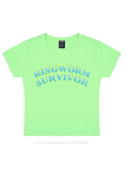 Ringworm Survivor Y2K Baby Tee Cherrykitten
