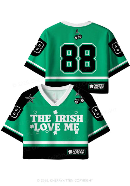 Custom The Irish Love Me St Patricks Y2K Crop Sport Jersey Shirts Cherrykitten