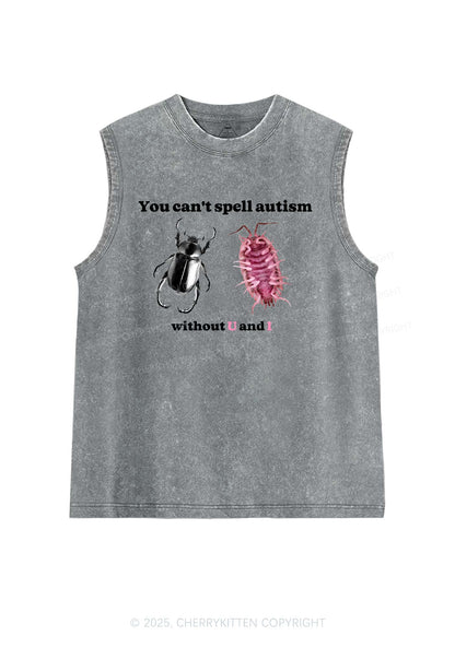 Autism Insect Y2K Washed Muscle Tank Cherrykitten