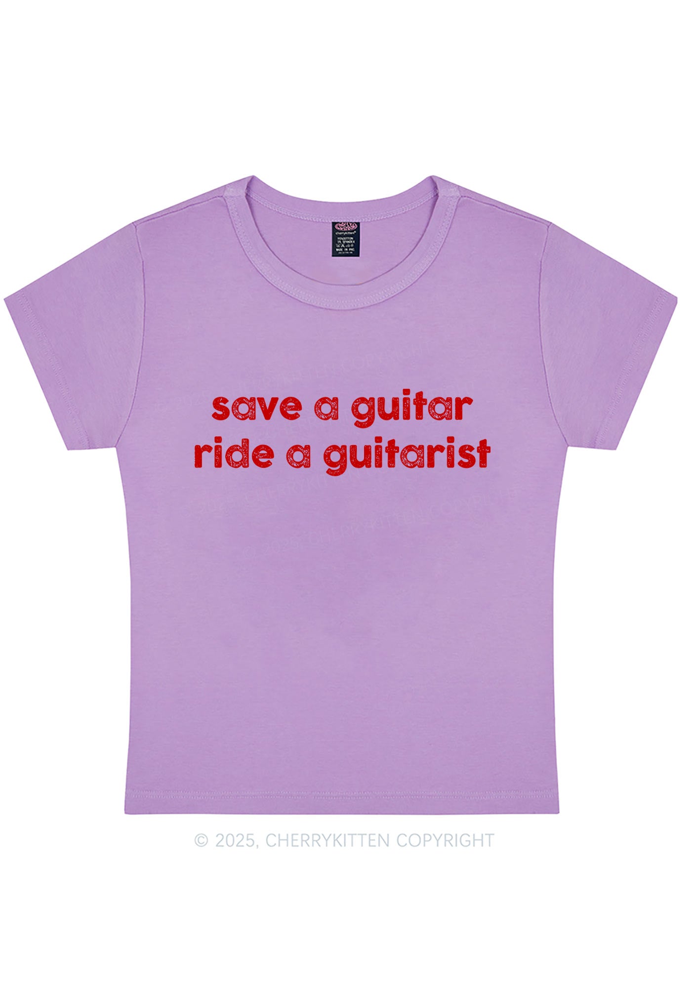 Ride A Guitarist Y2K Baby Tee Cherrykitten