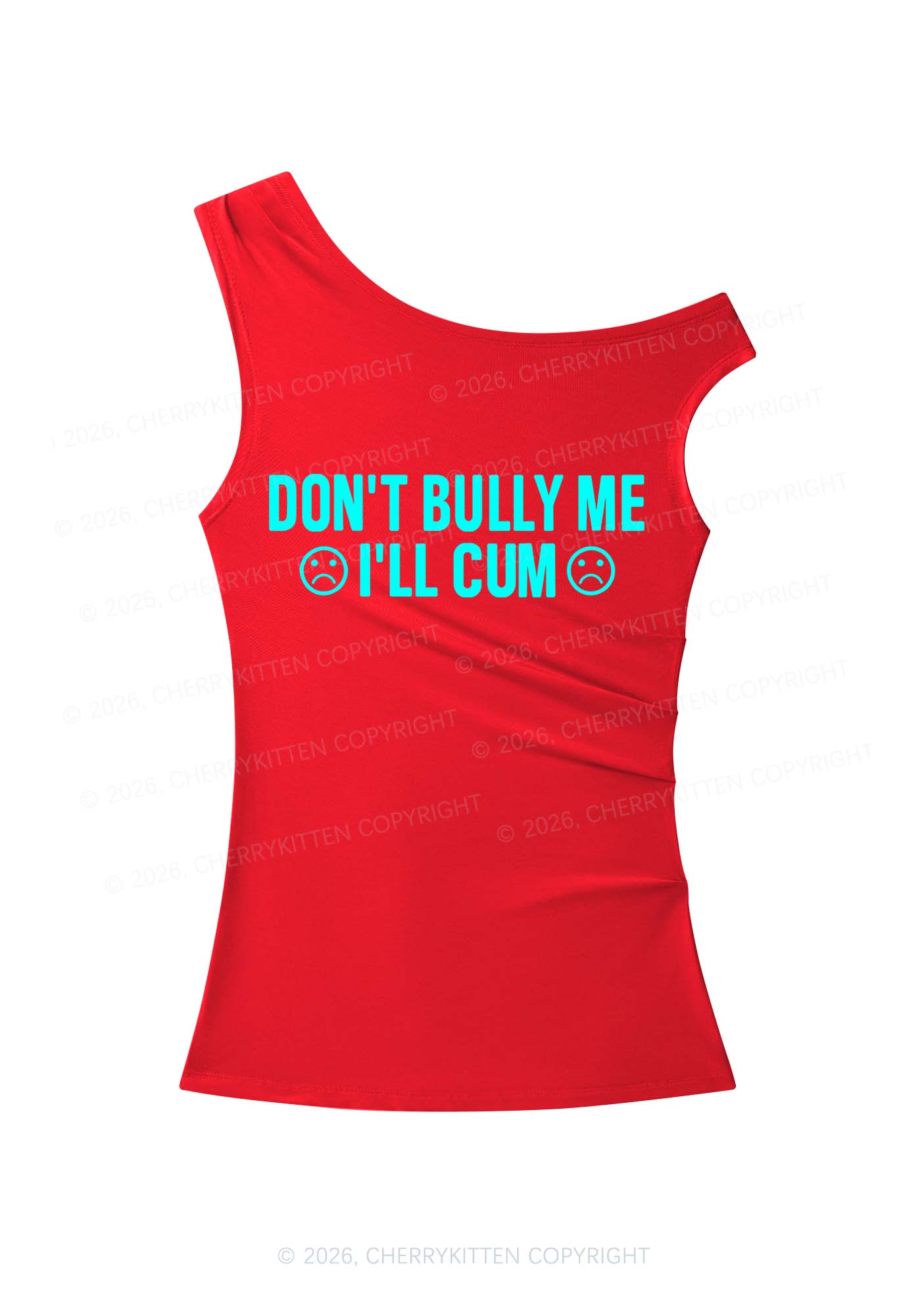 Dont Bully Me Y2K Off Shoulder Tank Top Cherrykitten