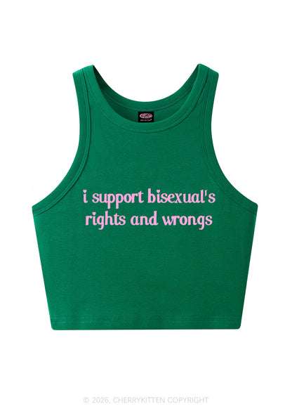 I Support Bisexuals Pride Y2K Crop Tank Top Cherrykitten