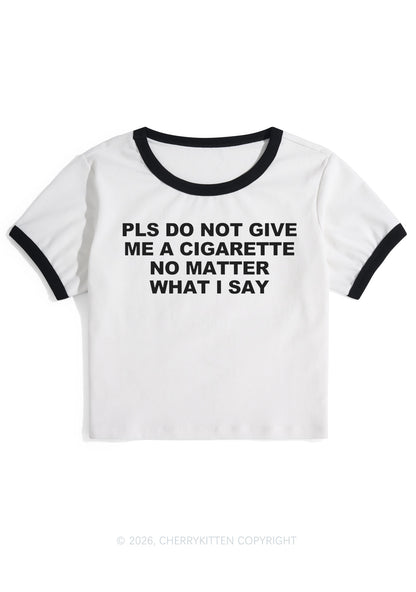 Dont Give Me Cigarette Y2K Ringer Tee Cherrykitten