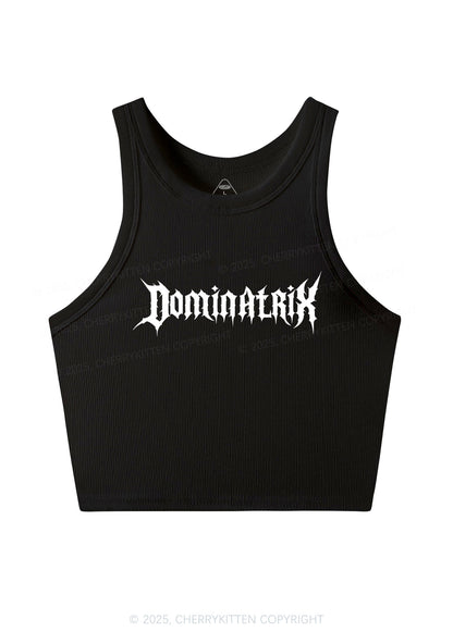 Dominatrix Y2K Crop Tank Top Cherrykitten