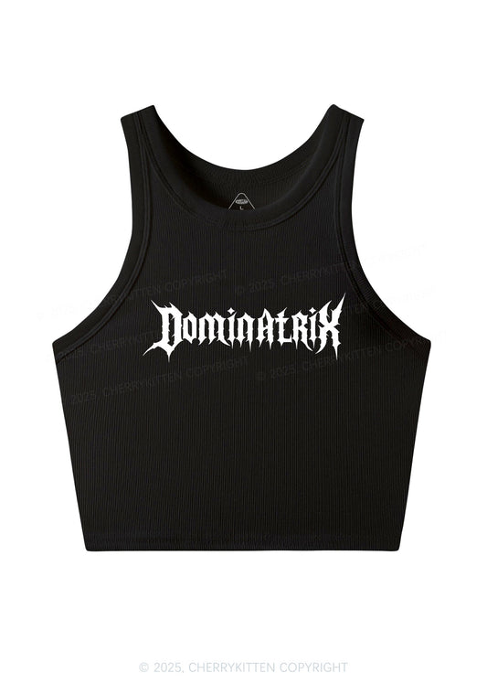 Dominatrix Y2K Crop Tank Top Cherrykitten