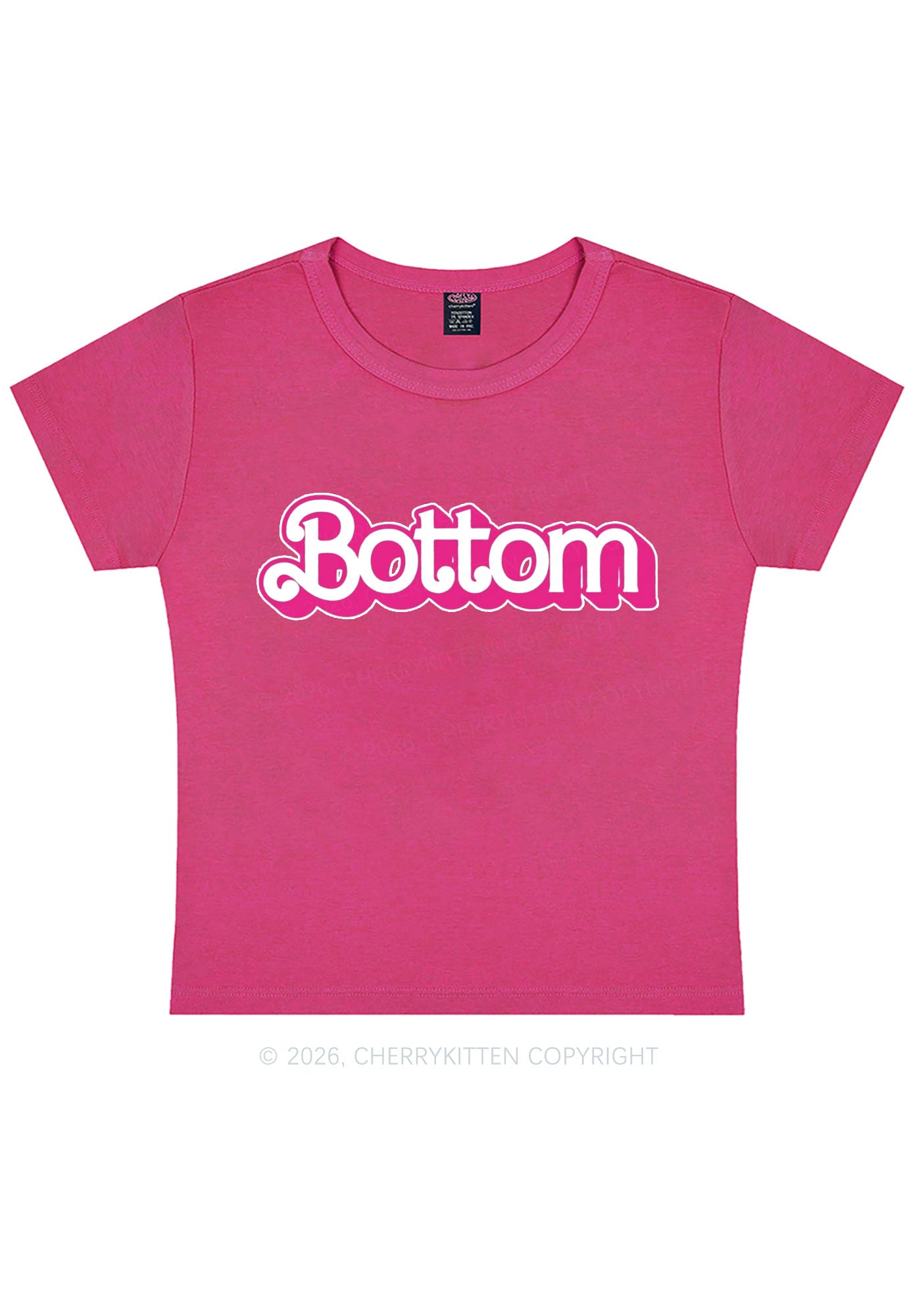 Pink Bottom Pride Y2K Baby Tee Cherrykitten