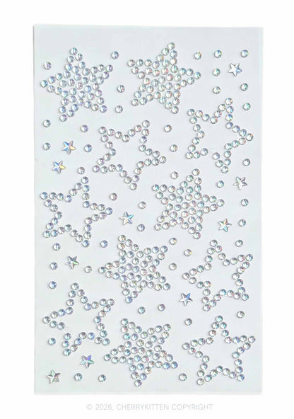 1pc Star Rhinestone Y2K Face Sticker Cherrykitten