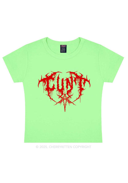 Halloween Punk Cxxt Y2K Baby Tee Cherrykitten