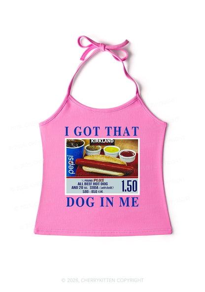 I Got That Hot Dog In Me Y2K Halter Neck Cami Cherrykitten