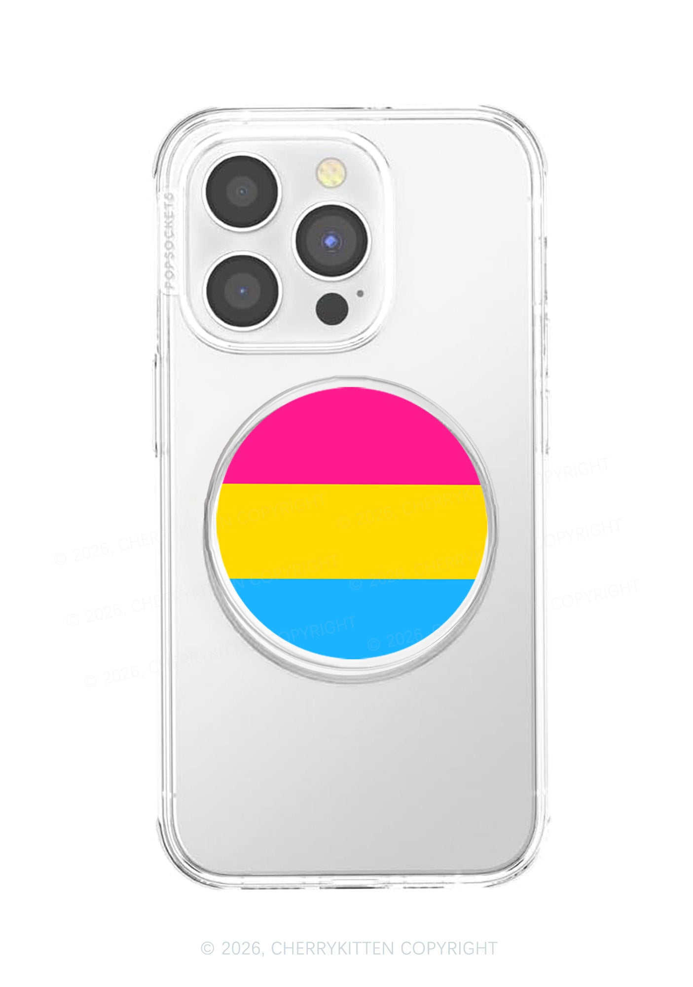 Pansexual Stripes Pride Y2K Magnetic Phone Grip Holder Cherrykitten