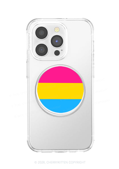 Pansexual Stripes Pride Y2K Magnetic Phone Grip Holder Cherrykitten