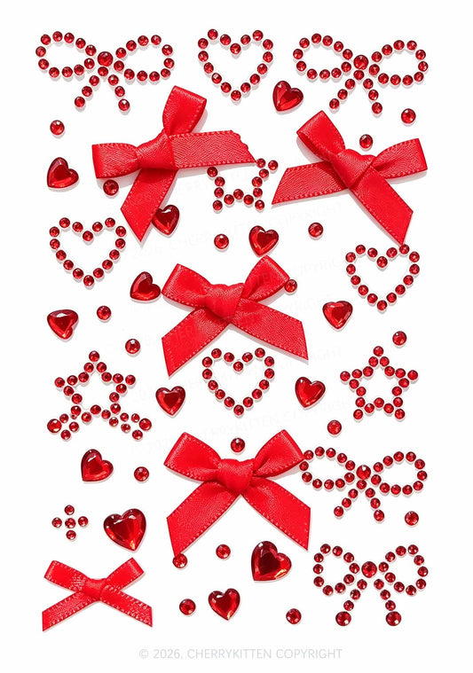 1pc Butterfly Rhinestone Y2K Face Sticker Cherrykitten