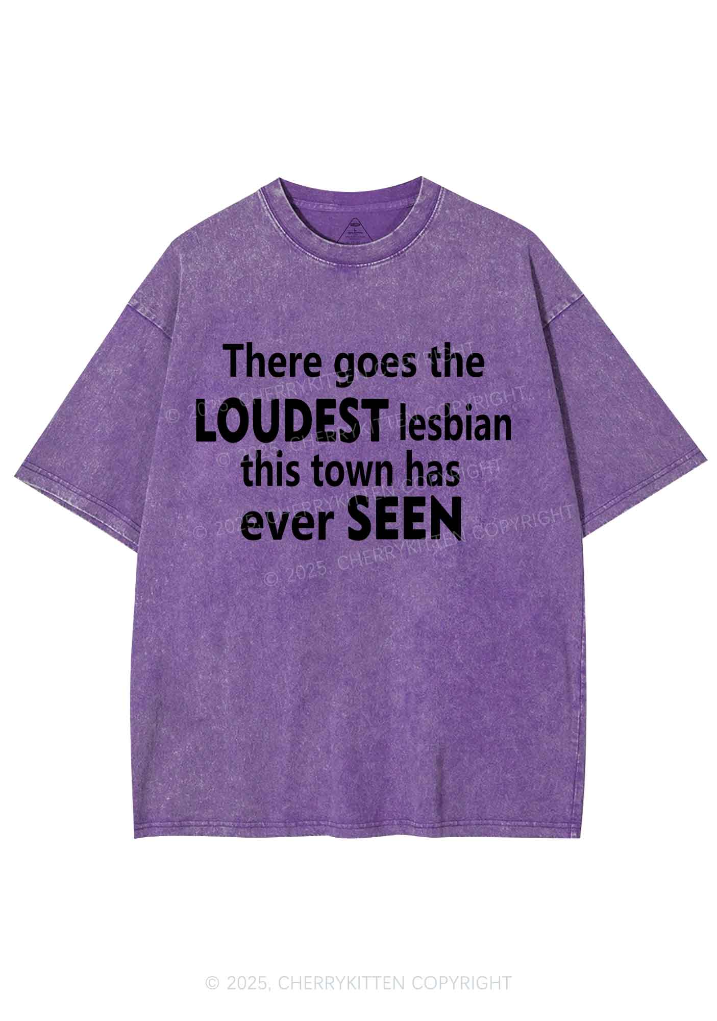 Loudest Lesbian Has Ever Seen Y2K Shirts Washed Tee Cherrykitten