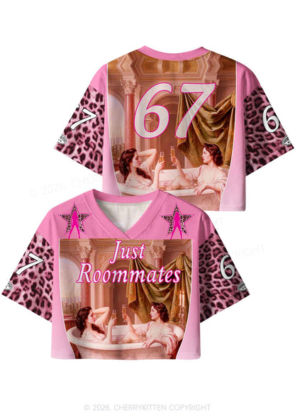 Just Roommates Pride Y2K Crop Sport Jersey Shirts Cherrykitten