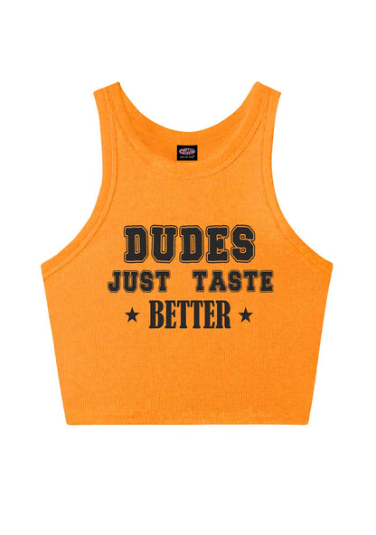Dudes Just Taste Better Pride Y2K Crop Tank Top Cherrykitten