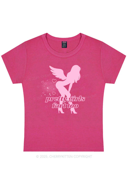 Pretty Girls Fart Too Y2K Baby Tee Cherrykitten