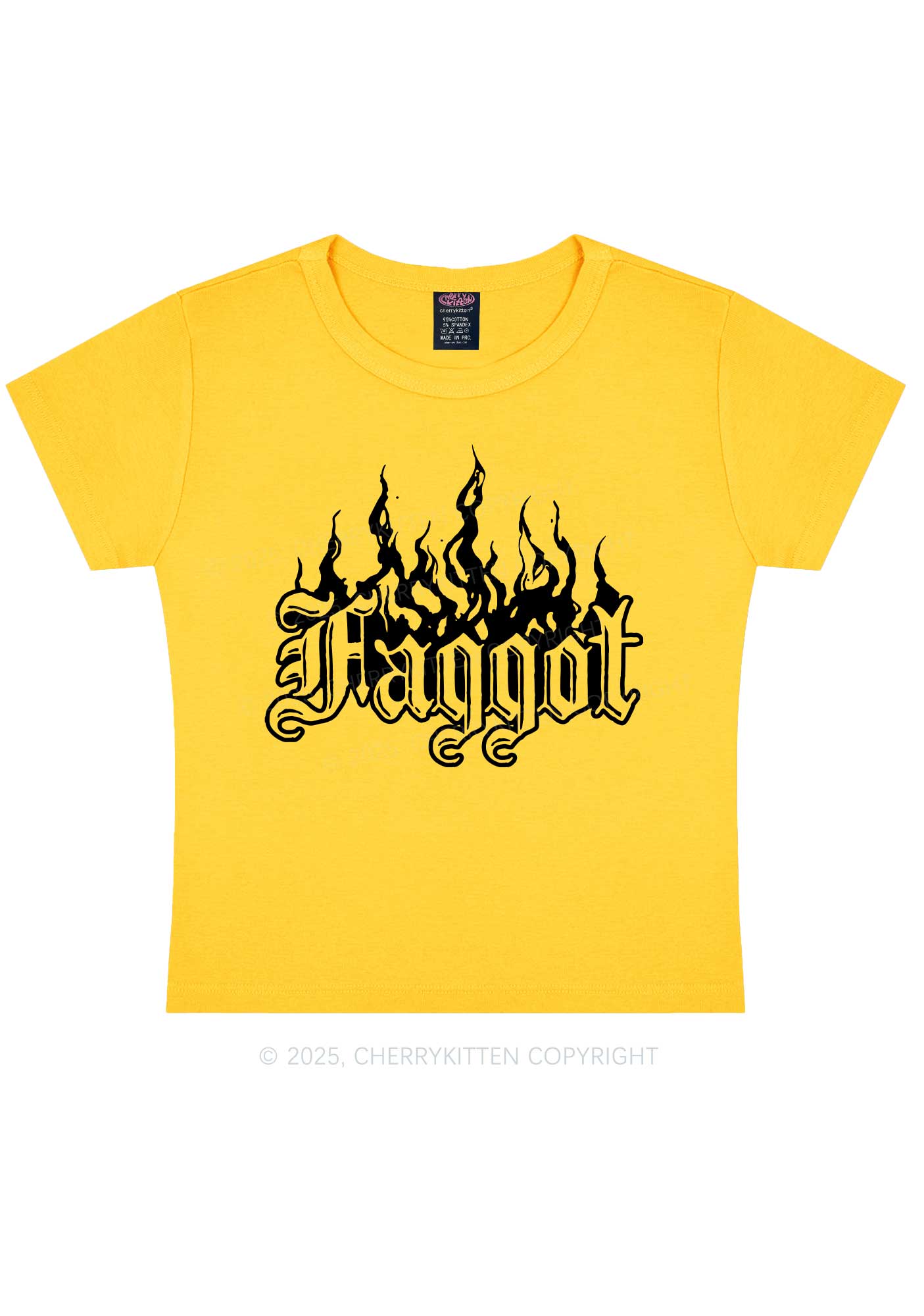 Halloween Goth Faggot Pride Y2K Baby Tee Cherrykitten