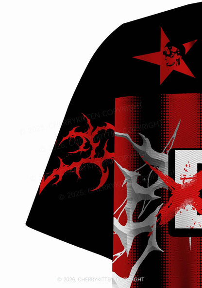 Drum And Bass Y2K Crop Sport Jersey Shirts Cherrykitten