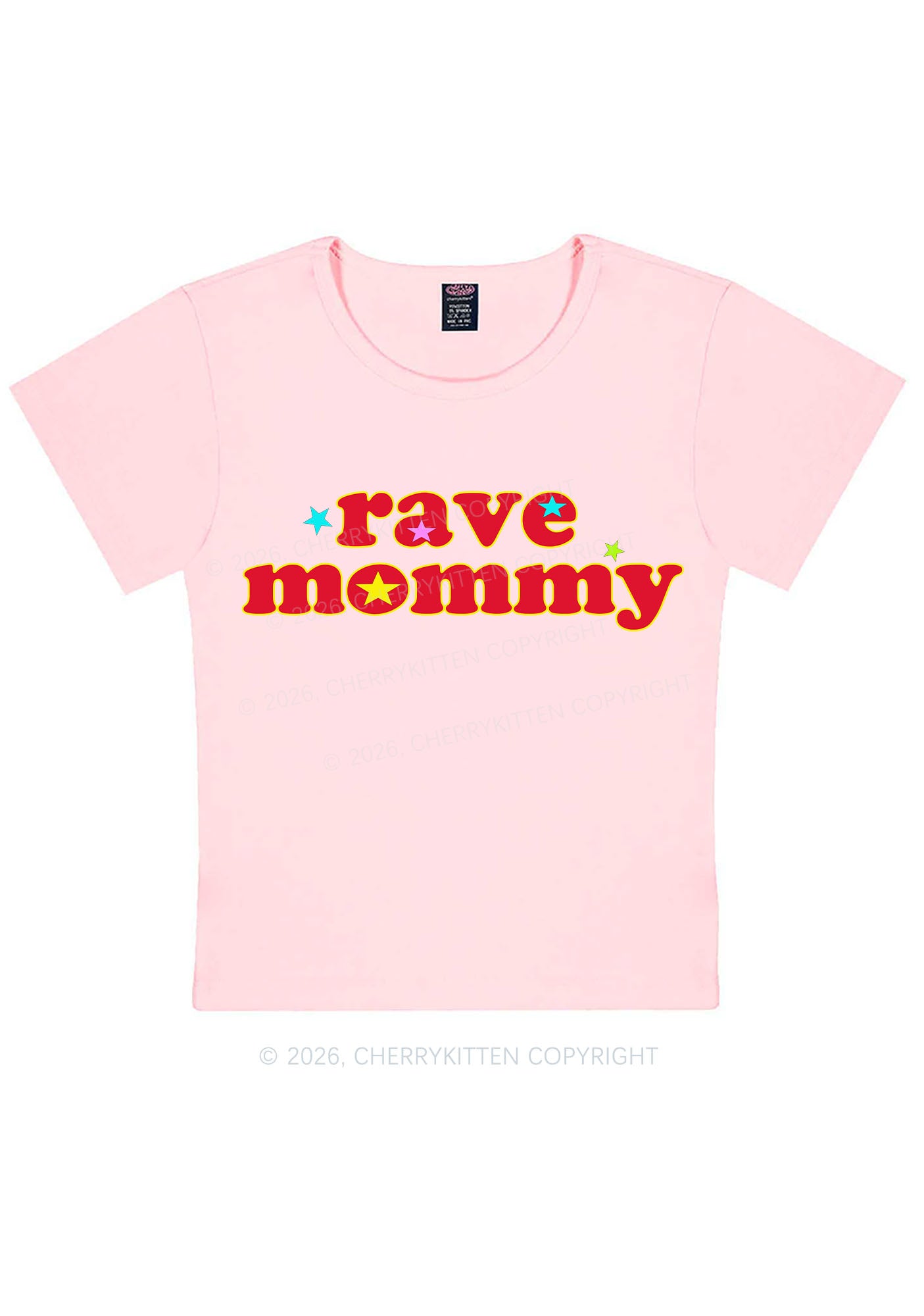 Rave Mommy Y2K Baby Tee Cherrykitten