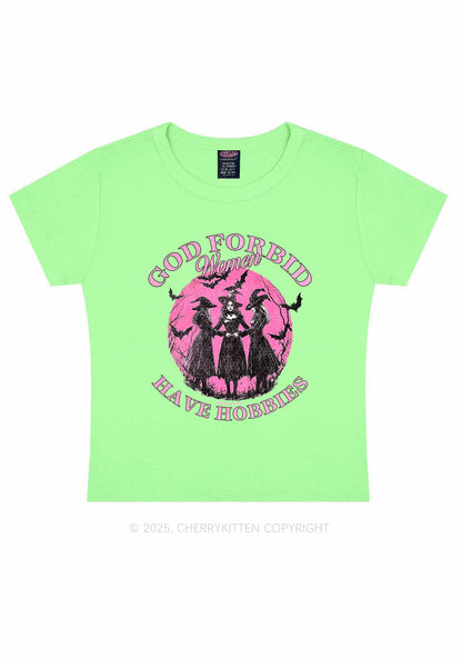 Halloween God Forbid Women Hobbies Y2K Baby Tee Cherrykitten