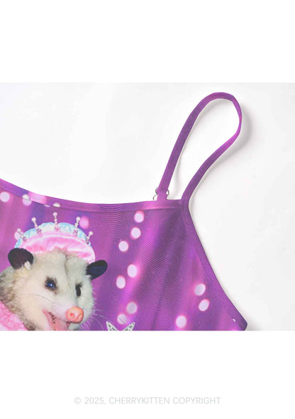 Magic Pink Ratz Y2K Mesh Cami Tank Cherrykitten