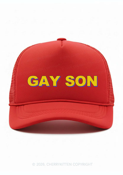 Gay Son Pride Y2K Trucker Hat Cherrykitten