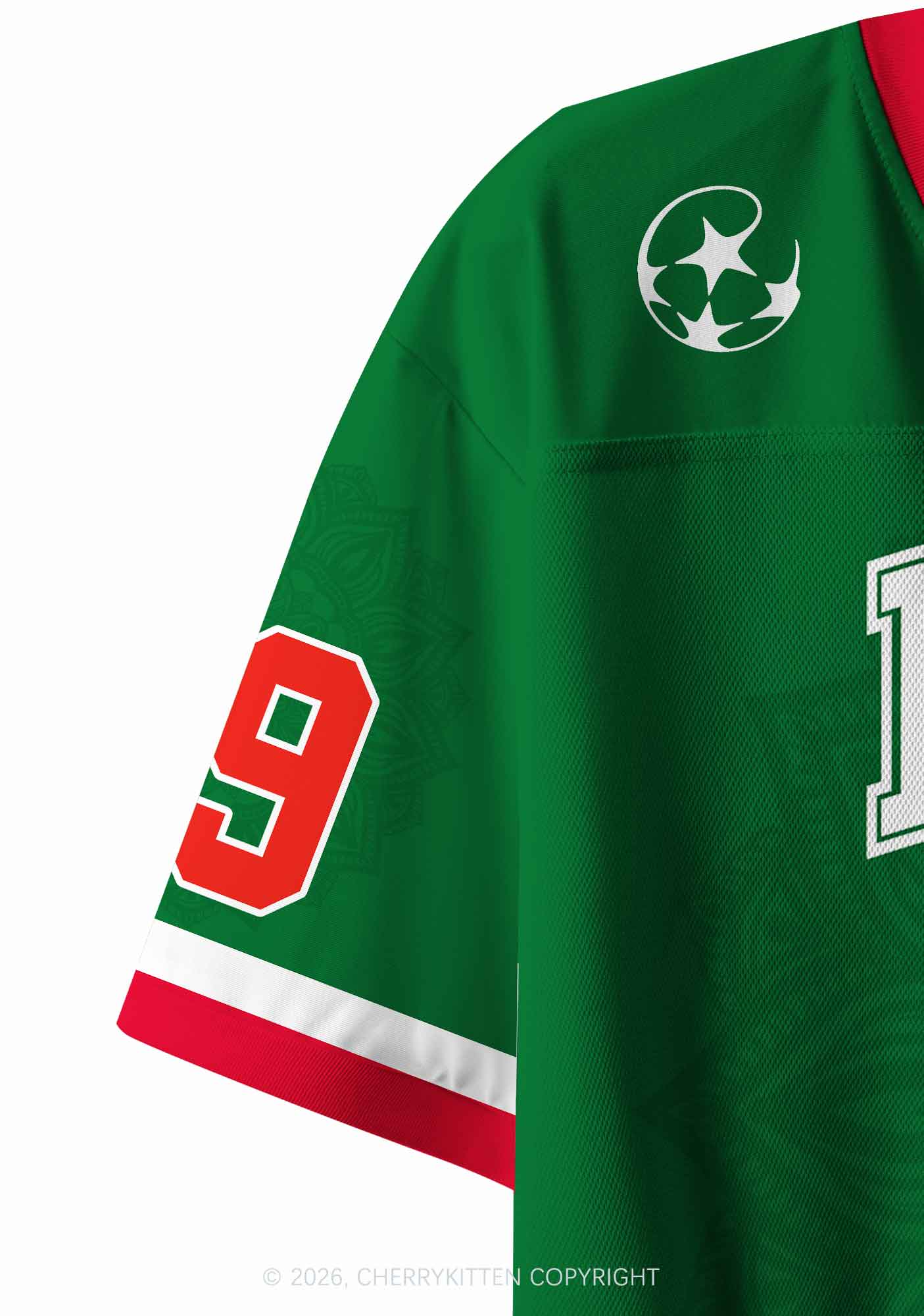 Custom Green Mexico Sombrero Y2K Crop Sport Jersey Shirts Cherrykitten