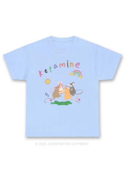 Rainbow Dancing Mice Y2K Chunky Shirt Cherrykitten