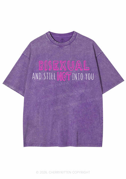 Bisexual And Still Not Into You Pride Y2K Shirts Washed Tee Cherrykitten