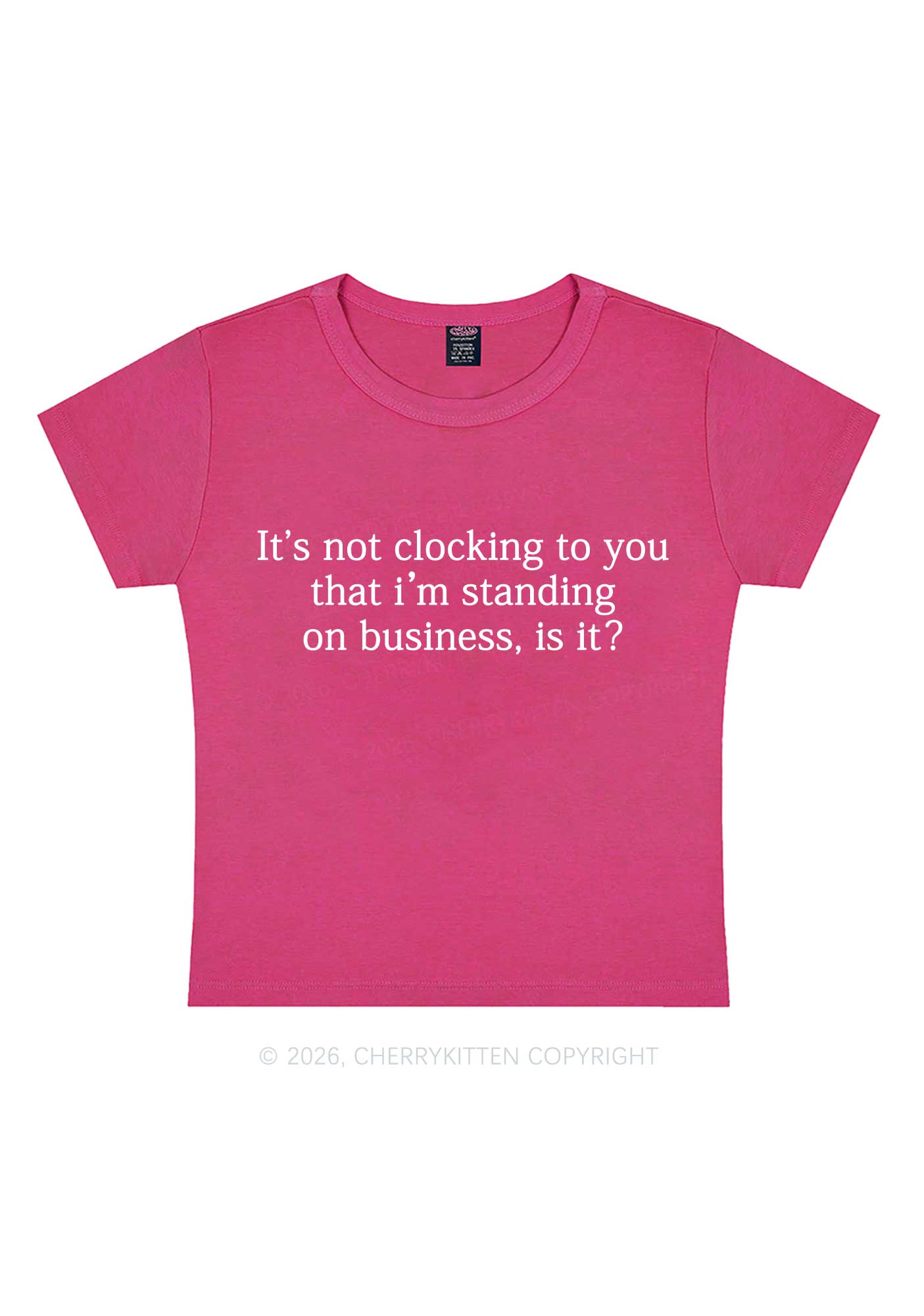 Standing On Business Y2K Baby Tee Cherrykitten