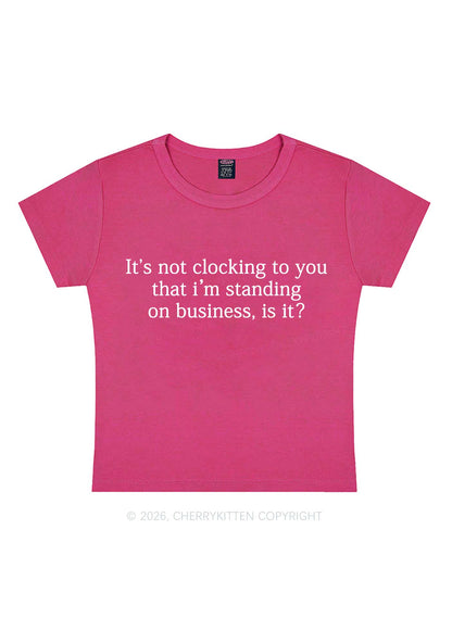 Standing On Business Y2K Baby Tee Cherrykitten