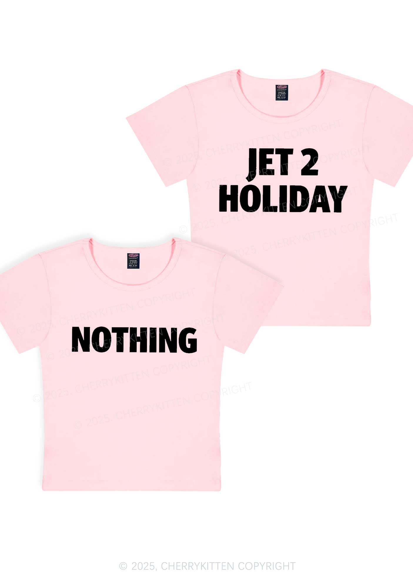 Jet Holiday Nothing Y2K Valentine's Day Baby Tee Cherrykitten