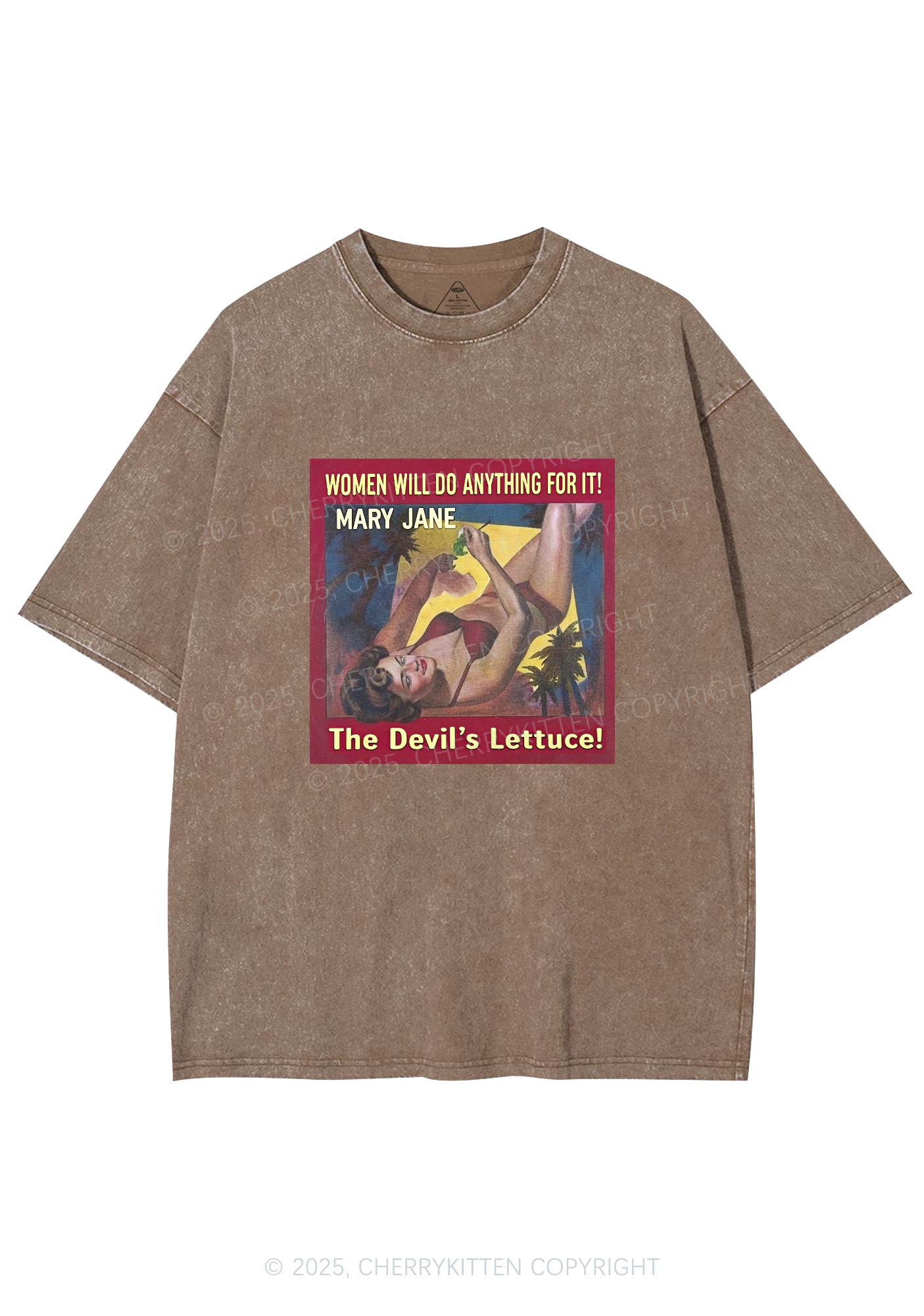Women Will Do Anything Y2K Washed Tee Cherrykitten