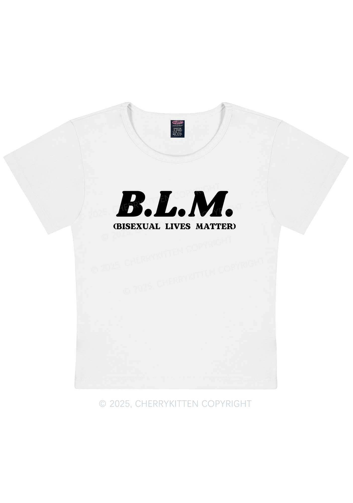 Bisexual Lives Matter Pride Y2K Baby Tee Cherrykitten