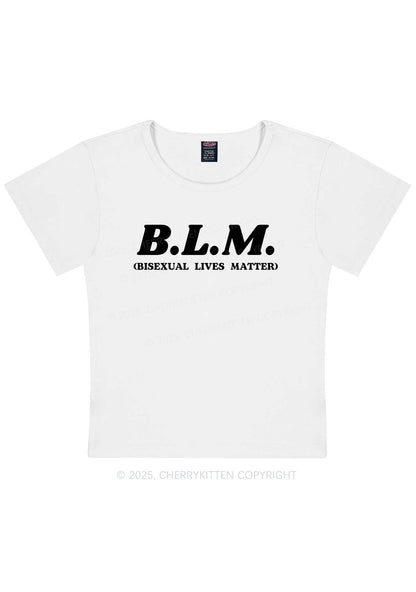 Bisexual Lives Matter Pride Y2K Baby Tee Cherrykitten