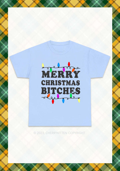 Christmas Colored Lights Chunky Shirt Cherrykitten
