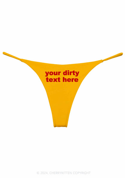 Custom Your Dirty Text Here Y2K Bikini String Thong Cherrykitten