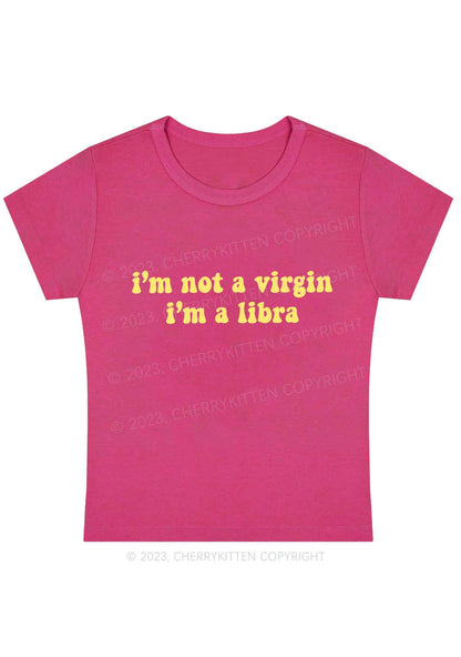 Curvy Custom Zodiac I'm Not A Virgin Y2K Baby Tee Cherrykitten