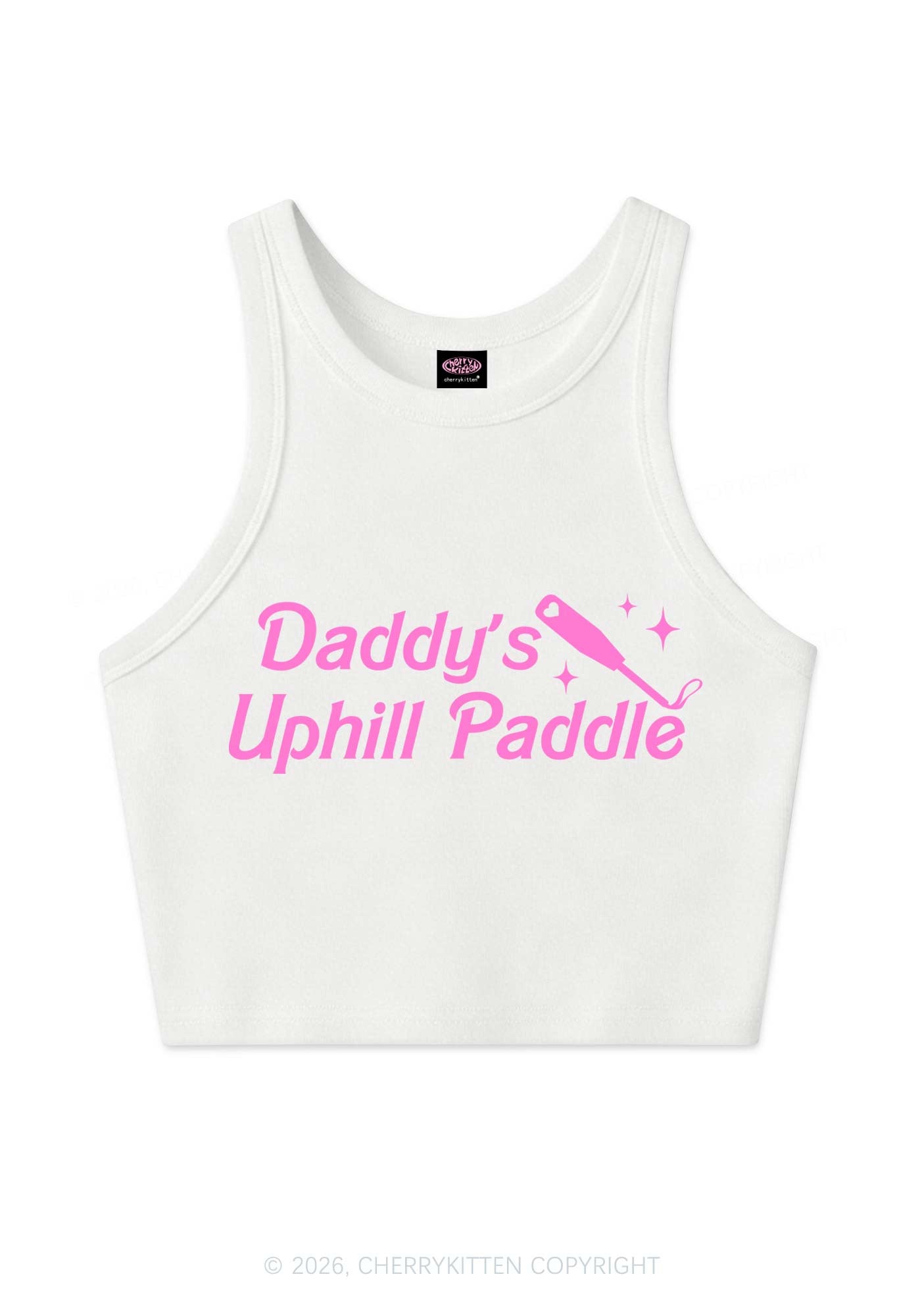 Daddys Uphill Paddle Y2K Crop Tank Top Cherrykitten