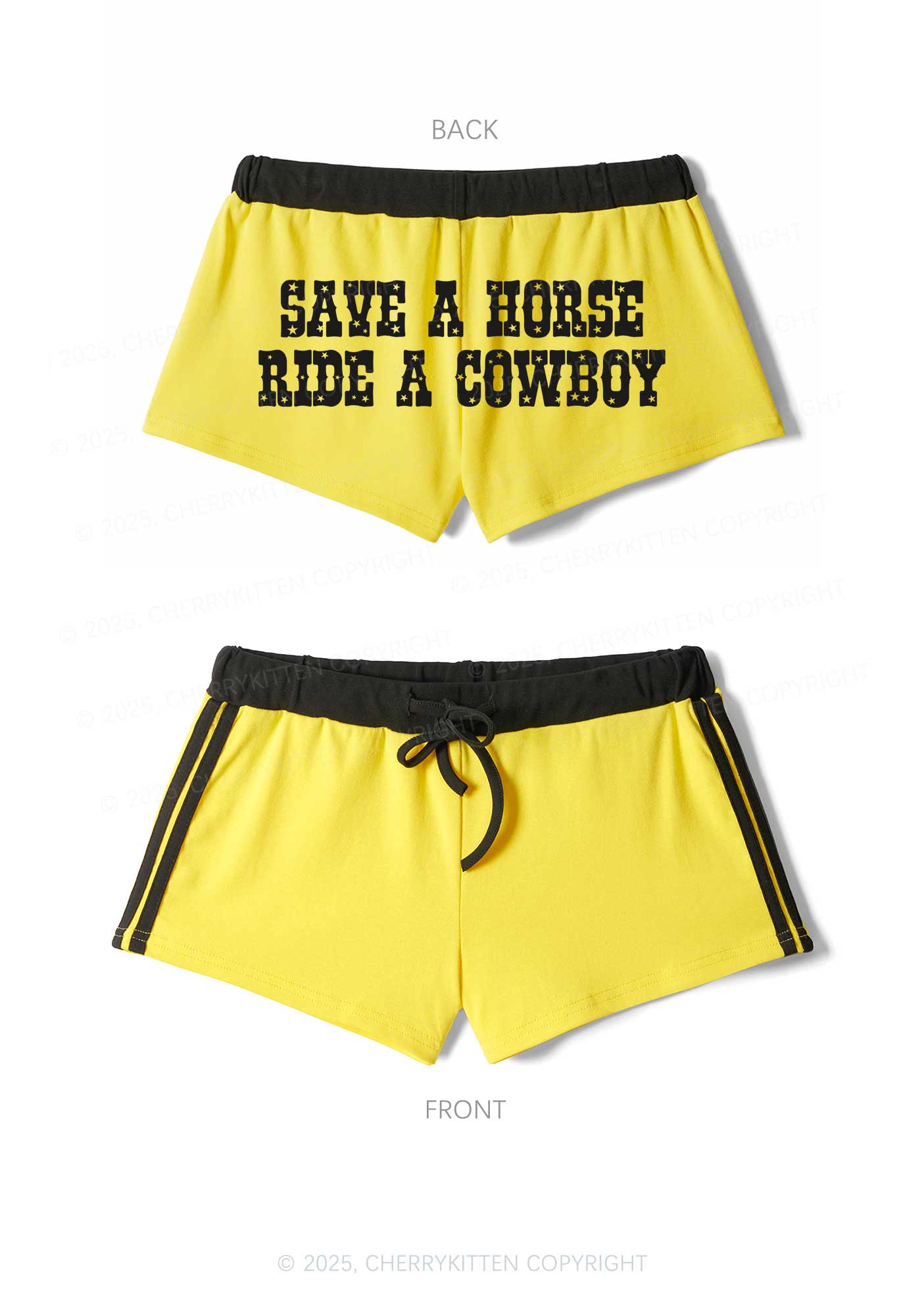 Save A Horse Y2K Drawstring Mini Shorts Cherrykitten