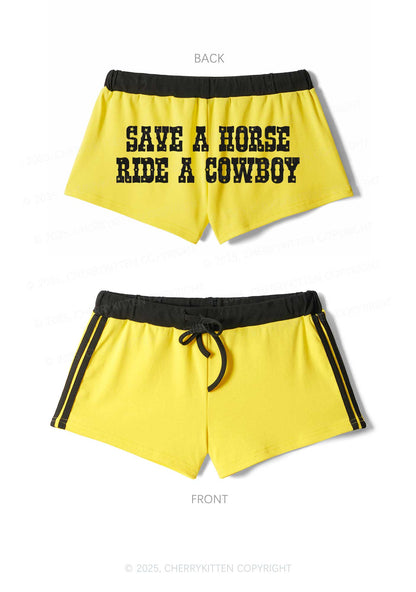Save A Horse Y2K Drawstring Mini Shorts Cherrykitten