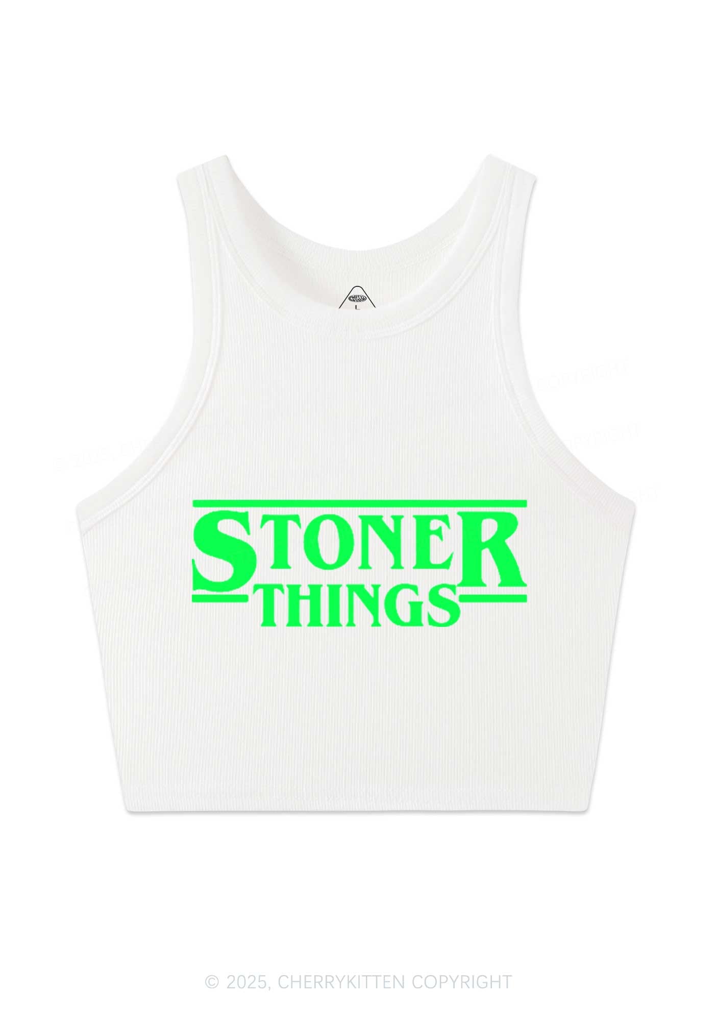 Stoner Things Y2K Crop Tank Top Cherrykitten