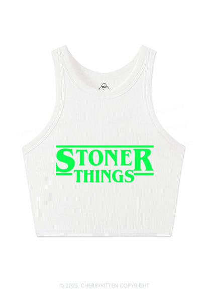 Stoner Things Y2K Crop Tank Top Cherrykitten