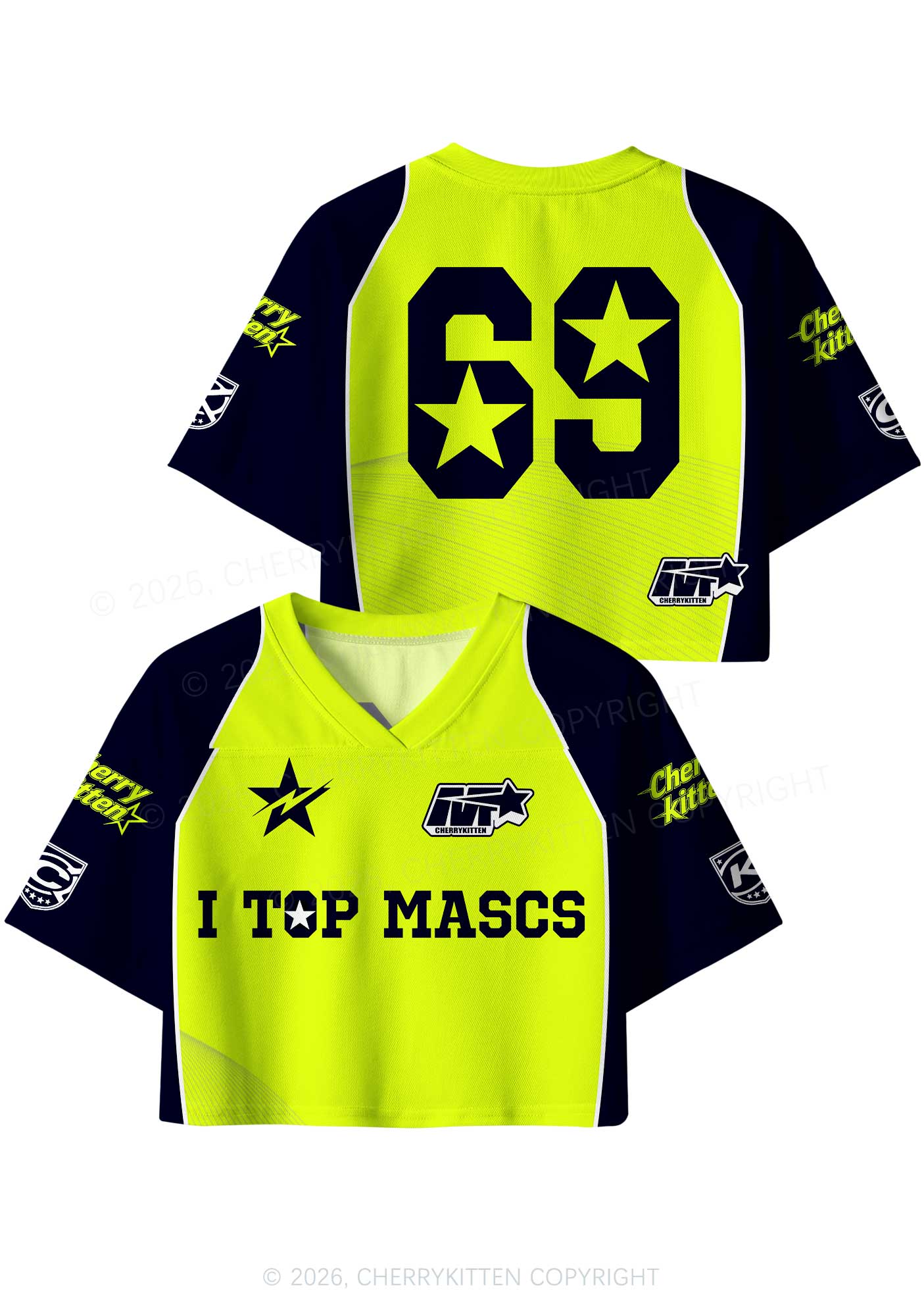 I Top Mascs Pride Y2K Crop Sport Jersey Shirts Cherrykitten