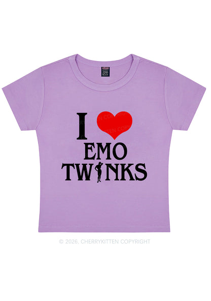 I Love Emo Twinks Pride Y2K Baby Tee Cherrykitten