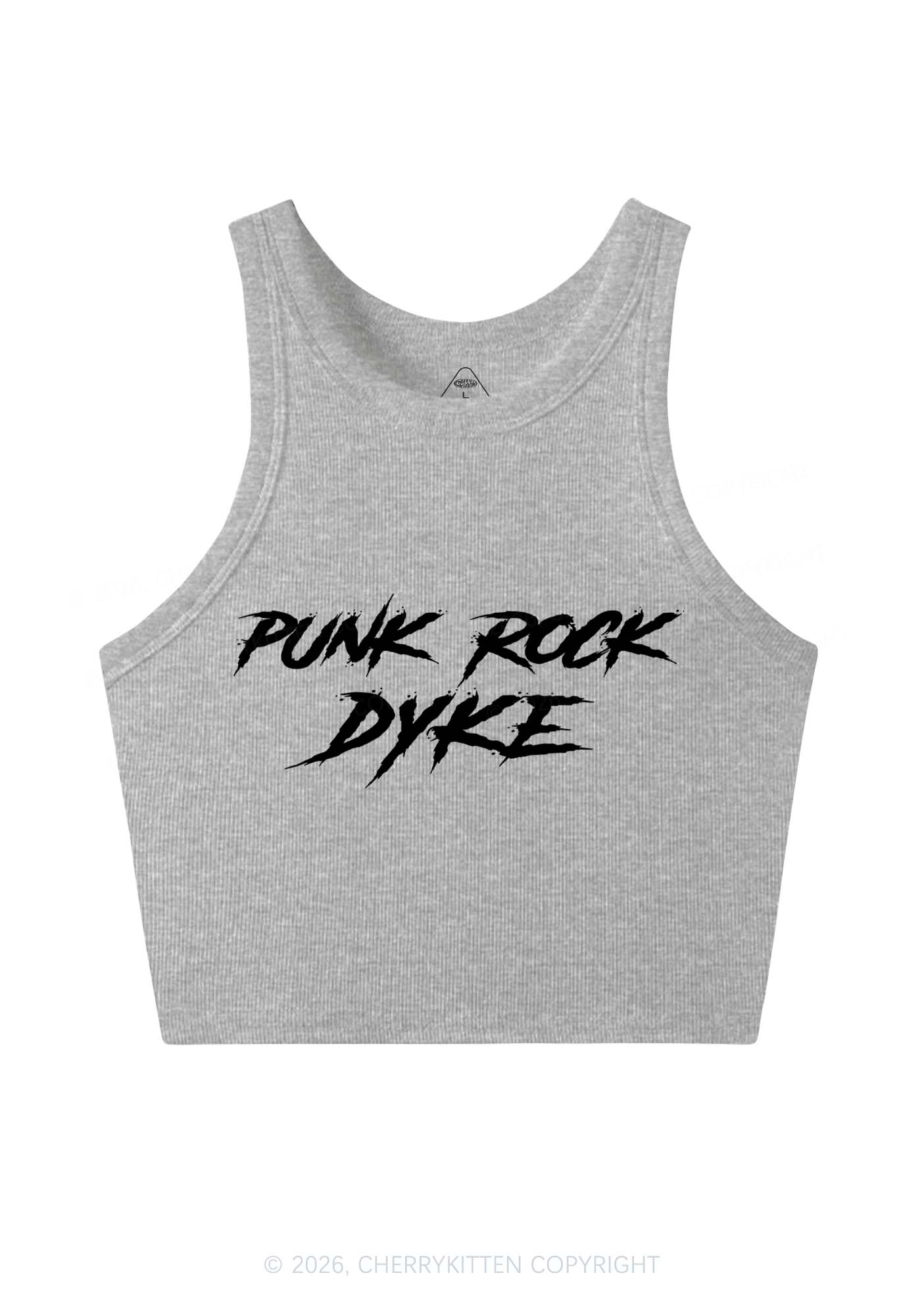 Punk Rock Dyke Pride Y2K Crop Tank Top Cherrykitten