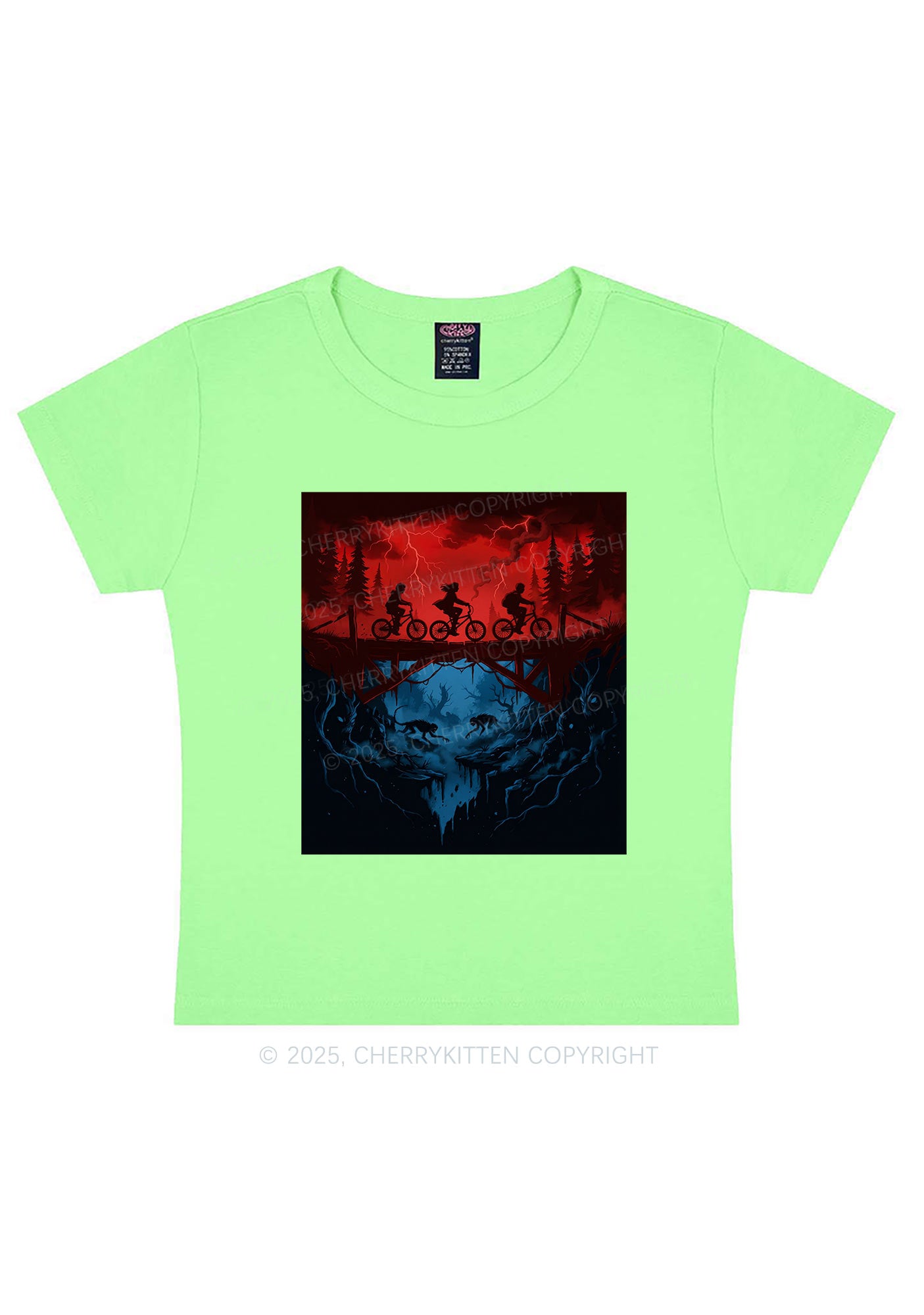 Red Storm Riders Y2K Baby Tee Cherrykitten